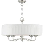 Livex Lighting 41775 Edinburgh 23"W Taper Candle Drum - Nickel. Fixed Price $415.96.