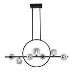 New Housemark Luna 8-LIGHT Led Island Pendant Light, Black Finish 1718621 Dimabl. Fixed Price $99.95.
