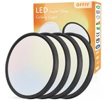Offiy 4PK 12" Led Flush Mount Ceiling Light, 24W, 2520LM, 3CCT. Fixed Price $64.58.