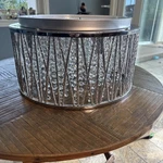 Possini Euro 16" Wide Woven Laser Cut Modern Chrome Ceiling Light Flush Mount. Fixed Price $95.00.