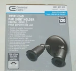 Commercial Electric Twin Head Par Light Holder Bronze. Fixed Price $19.99.