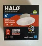 Halo Rl Series 4" Recessed + Baffle Downlight Dimmable White Trim. Fixed Price $12.99.