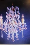 Elk Lighting 2990/3-1 Verona Rust 4 Chandelier W Crystal Clear Blue. Fixed Price $125.00.