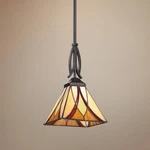 Quoizel Asheville 7" Valiant Bronze Tiffany-style Glass Mini Pendant. Fixed Price $175.99.