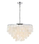 Chrome Modern Sea Shell Pendant Kitchen 6 Light Chandelier Dining Room Fixture. Fixed Price $481.69.