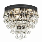 Matte Black Three Light Flush Mount From The Calypso Collection. Fixed Price $438.00.