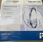 Progress Lighting Inman Collection 5-LIGHT Polished Nickel Pendant Chandelier. Fixed Price $86.00.
