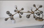 Corbett Lighting Element 20-LIGHT Linear Pendant Bronze 47.5 Space Age Sputnik. Fixed Price $3400.00.