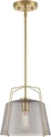 6125100 Hallein Transitional One Light Indoor Pendant, Champagne Brass Finish,. Fixed Price $80.99.