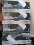 Lot Of 4 Commercial Electric 6" Slim Led Color Changing Directional Recessed Kit. Fixed Price $53.99.