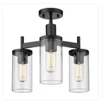Golden Lighting Winslett 16.5 In. 3-LIGHT Matte Black Semi-flush Mount. Fixed Price $62.30.