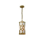 Crystorama 2260-AG Jennings White Linen Shade Pendant Aged Brass. Fixed Price $258.00.