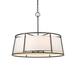 Z-lite 1935-32 Lenyx Pendant 8 Light 32"W Drum Chandelier Iron Ore. Fixed Price $561.40.