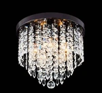 Merra 11 In. 5-LIGHT Oiled Bronze Flush Mount Chandelier With K9 Crystals. Fixed Price $42.74.