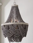 Farmhouse Wood Beaded Chandelier Boho Regina Andrew Anthropologie Style. Fixed Price $538.80.