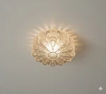 Mid Century Vintage Clear Glass Ceiling Light Fixture Flower Daisy Shape Bubble. Fixed Price $99.00.