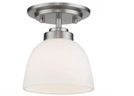 Z-lite 443F1 Nickel Ashton 6"W Semi-flush Ceiling Fixture New Quality. Fixed Price $39.59.