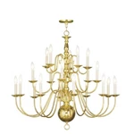 Livex Lighting Williamsburg Chandelier Polished Brass 5019-02. Fixed Price $1177.96.