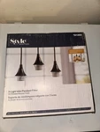 Portfolio 3-LIGHT Mini Pendant Fitter Bronze Finish Model #0212650. Fixed Price $19.69.