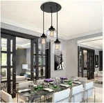 Unitary Brand Antique Black Metal Glass Jar Farmhouse Pendant Lighting. Fixed Price $40.00.