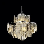 New Luxury 12 Lites Crystal Chandelier 20" Chrome Modern Tiered Light Fixture. Fixed Price $399.00.