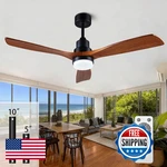 Dearnow 52-INCH Ceiling Fan Remote Control Illuminated 3-BLADE Carved Wooden. Fixed Price $171.67.
