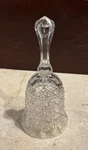 Vintage 24% Lead Crystal Federal Glass Windsor Button & Cane Pattern Clear Bell. Fixed Price $23.00.