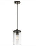 Kichler 43996OZ Crosby Single Light 6" Wide Mini Pendant Clear Glass Shade. Fixed Price $30.00.