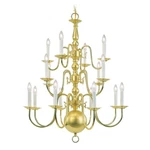 Livex Lighting Williamsburg Chandelier Polished Brass 5016-02. Fixed Price $767.96.