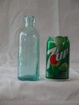 Antique Embossed Blob Top Glass Bottle Bovee Troy Ny Light Aqua Mineral Water. Fixed Price $20.00.