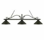 Z-lite Melrose 3-LIGHT Island/billiard Chandelier W/golden Bronze Metal Shade. Fixed Price $179.97.