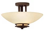 Kichler Hendrik 15" Wide Umber Glass And Bronze Ceiling Light Fixture. Fixed Price $289.97.