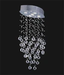 Lighting Fixture 5 Lts Crystal Chandelier; L:16"XW:9"XH:32". Fixed Price $308.00.