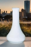 Classic Hoosier Milk Glass Squat Bulbous 4061 Opaque Granny-core 6" Bud Vase. Fixed Price $25.00.