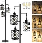 68 Dimmable Floor Lamp With Elegant Metal Cage Industrial Tall. Fixed Price $39.99.