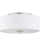 Progress Lighting P350130-012 2-LIGHT Satin Silver Drum Flush Mount Ceiling. Fixed Price $120.00.