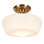 Ceiling Light Fixture 12 Semi Flush Mount Modern Gold Brass Schoolhouse Style. Fixed Price $89.99.