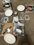 4X Commercial Electric 3-IN-1 Universal Installation 5/6" White Led Light Asis. Fixed Price $37.99.