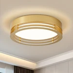 Gold Flush Mount Ceiling Light, Modern Dimmable Led Fixture, Minimalist.... Fixed Price $66.94.