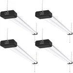 Hykolity Pack 4FT Linkable Led Shop Light For Garage, 6500LM, 60W Black. Fixed Price $113.64.