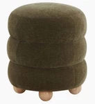One Kings Lane - Rhovan Round Performance Velvet Ottoman. Fixed Price $99.99.