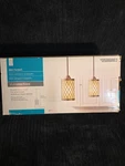 Mini Modern Light Pendants (2) Brushed Nickel Frosted Glass Kitchen Island. Fixed Price $39.99.