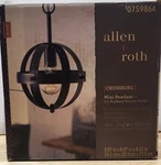 Allen Roth Crossburg Mini Pendant Light Oil Rubbed Bronze Orb Cage 8. Fixed Price $29.99.
