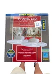 (2 Pack) 3-PANEL 8000 Lumens, Direct Led Retro-fit Indoor Garage Work Light Nos. Fixed Price $52.25.