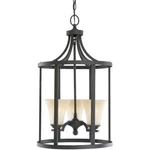 Sea Gull Somerton 16" Light Pendant, Blacksmith W Cafe Tint Glass, 51375-839. Fixed Price $169.98.