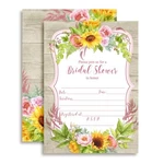 Watercolor Sunflower & Peony Floral Bridal Shower Invitations 20 5X7 Fill .... Fixed Price $28.05.