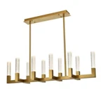 Chandelier Led Satin Gold Modern Kitchen Island Dining Room 10 Light Fixture 48". Fixed Price $1124.66.