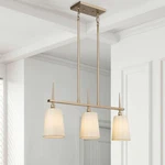 Lnc 3-LIGHT Polished Gold With White Modern/contemporary Linear Led Kitchen Isla. Fixed Price $195.10.