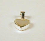 Sterling Silver & Mother Of Pearl Mini Heart Pendant Free U.s. Ship. Fixed Price $21.95.