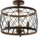 JYL9037B Eleanor 15" Metal Led Semi Flush Mount Ceiling Traditional Dimmable,. Fixed Price $161.99.